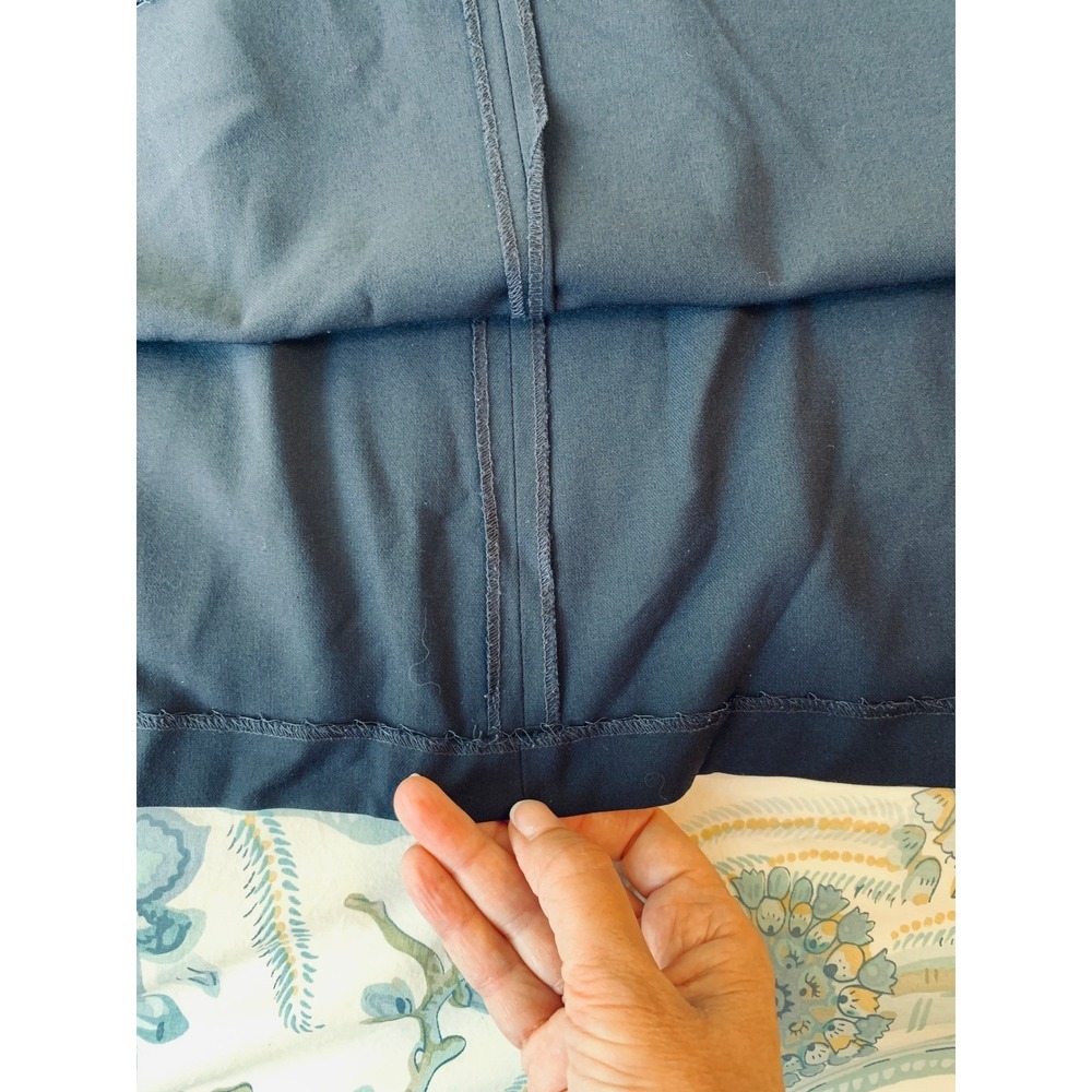 Eileen Fisher Navy Blue Wool Blend Unlined Fit and Flare A-Line Midi Skirt / XL - Picture 8 of 10